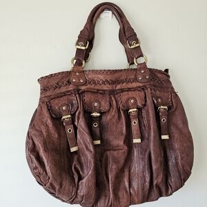 Cynthia Rowley Brown Buckle Hobo Shoulder Bag